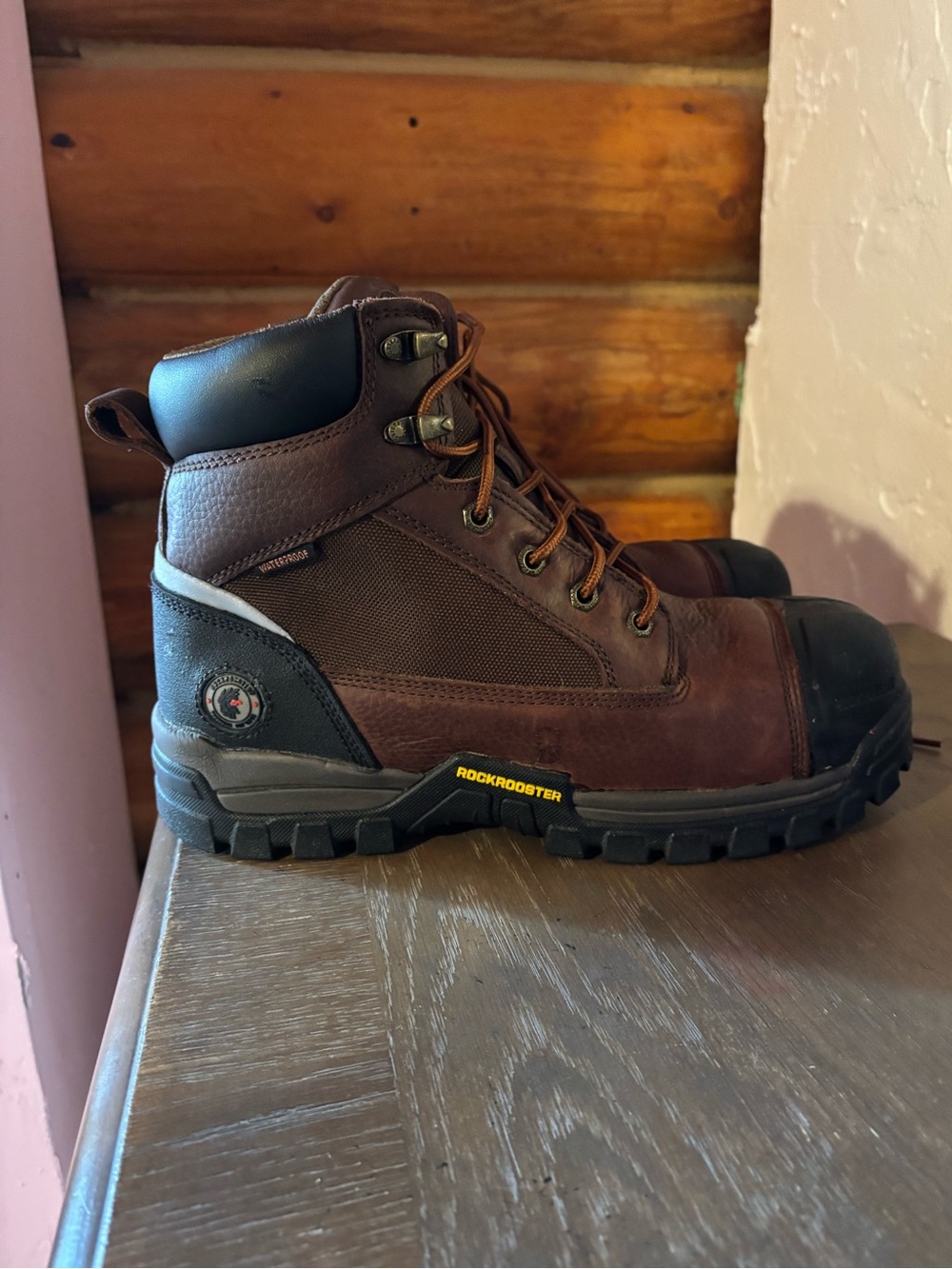 Men's Brown Waterproof rock rooster Boots
